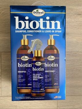 Difeel Biotin Shampoo, Conditioner & Leave-In Spray - BNIB
